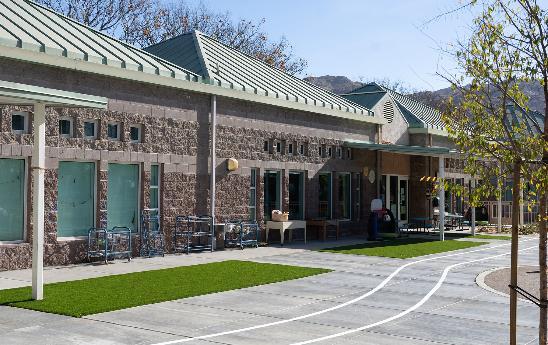 artificial turf play area