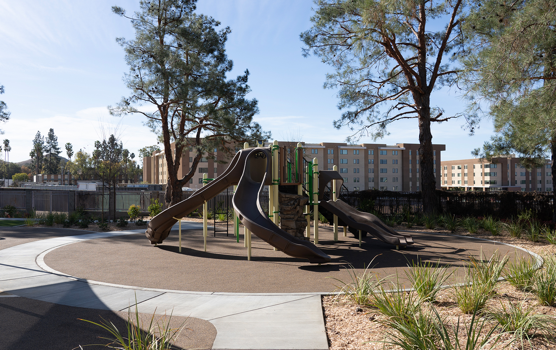 preschool play structure with slides